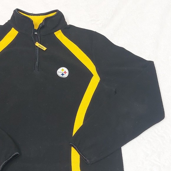 Women's NFL Team Apparel Pittsburgh Steelers 1/4 Zip Fleece Jacket Size Medium - Picture 3 of 12